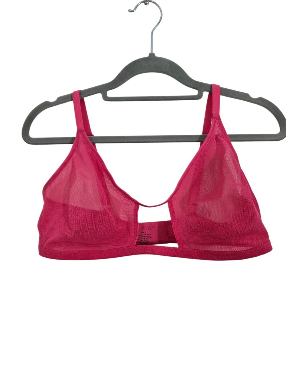 NWT Negative Sieve Cutout Bra Punch Pink Size 4 38C 38D 36DD 36E